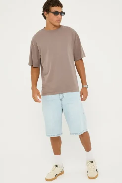 Heavy Faded Minus Tee Faded Coal