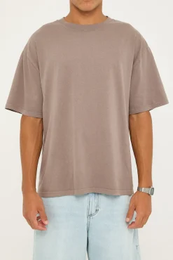 Heavy Faded Minus Tee Faded Coal