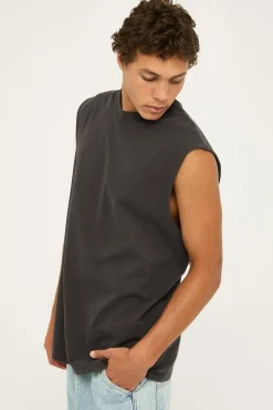 Heavy Faded Tank Faded Black