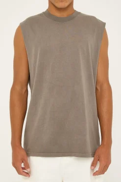Heavy Faded Tank Faded Grey