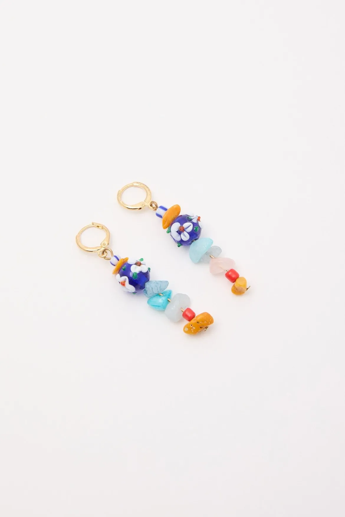 Heidi Beaded Drop Earrings Gold