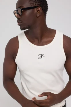 Heirloom Scoop Neck Singlet Tank Cloud White