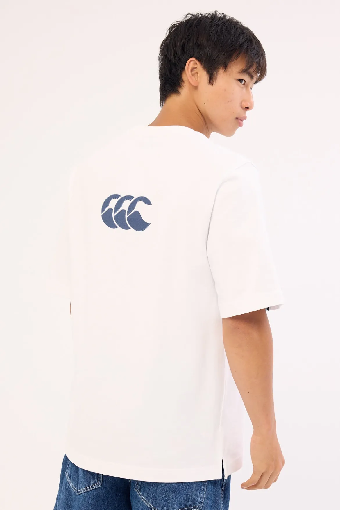 Heritage Panelled Tee Right White