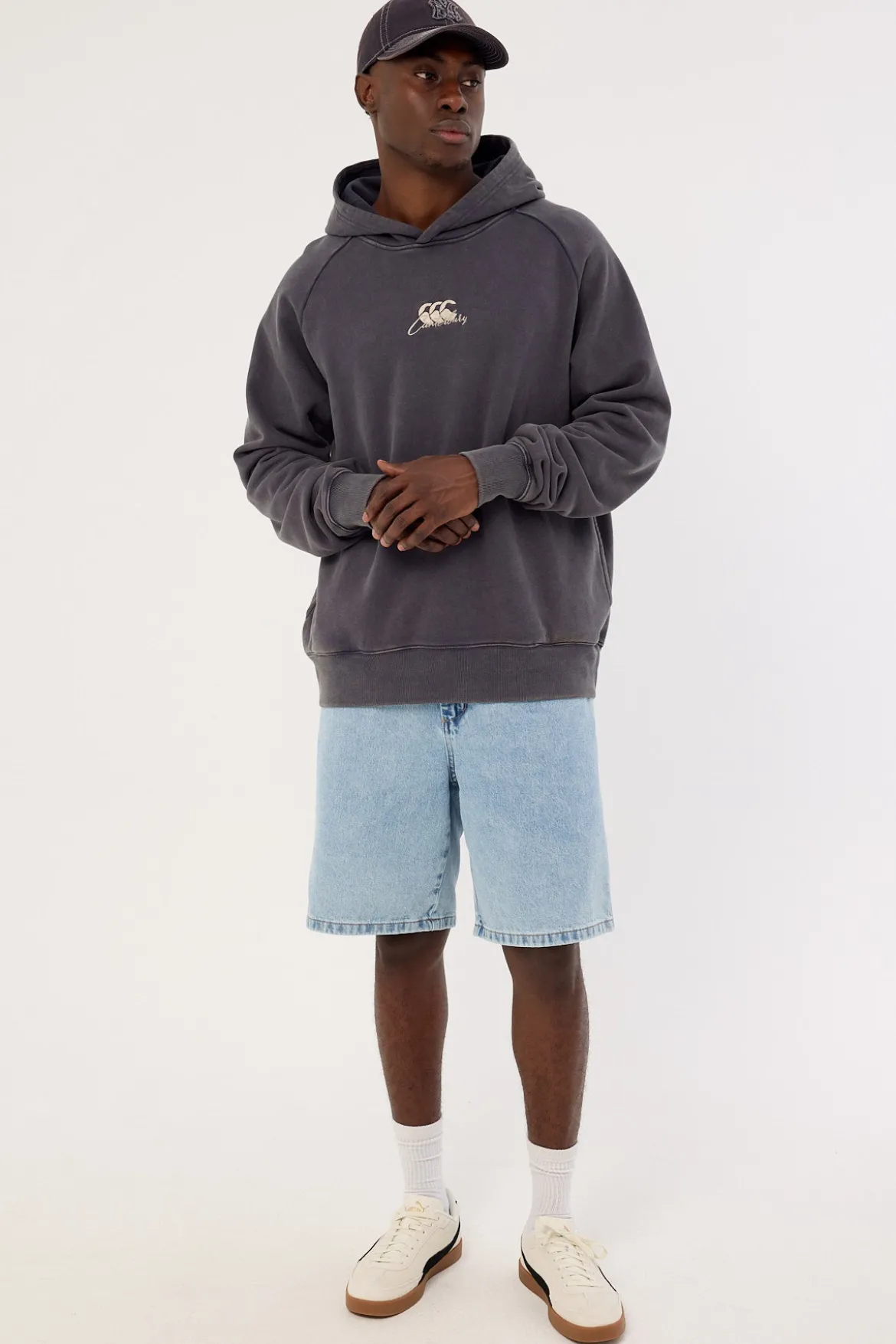 Heritage Washed Hoodie 96E India Ink
