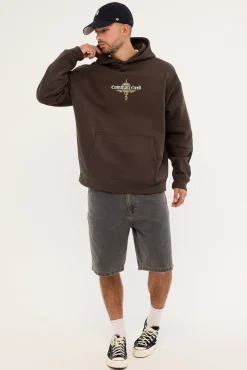 Hermes Boxy Hoodie Dark Fudge