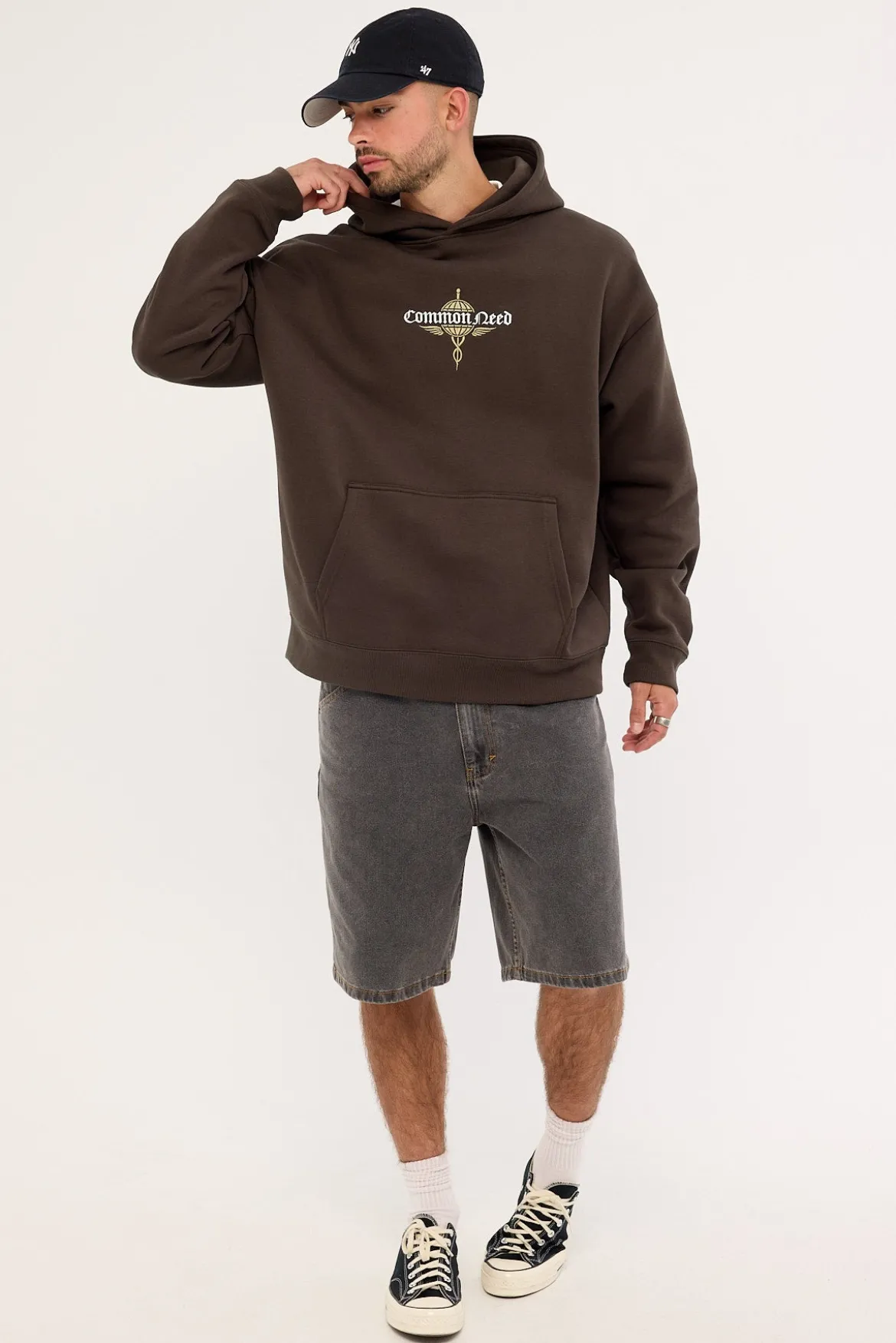 Hermes Boxy Hoodie Dark Fudge