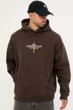 Hermes Boxy Hoodie Dark Fudge