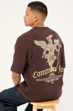 Hermes Loopback Heavyweight Easy Tee Coffee Brown
