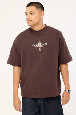 Hermes Loopback Heavyweight Easy Tee Coffee Brown