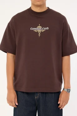 Hermes Loopback Heavyweight Easy Tee Coffee Brown
