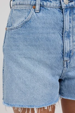 Hi Bells Denim Short Blue Road