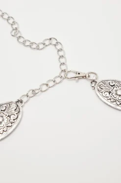 High Noon Disk Chain Belt Antique Silver