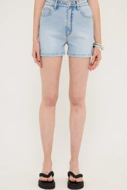 High Relaxed Denim Short Luminous
