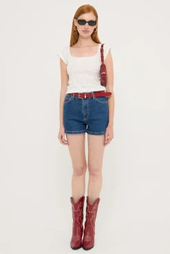 High Relaxed Short Indigo Dream