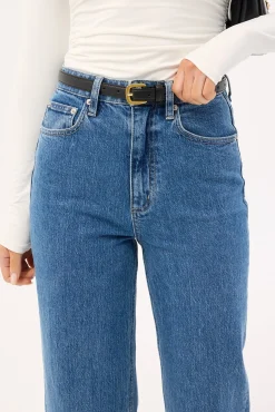 High Straight Crop Jean Cobalt Blue
