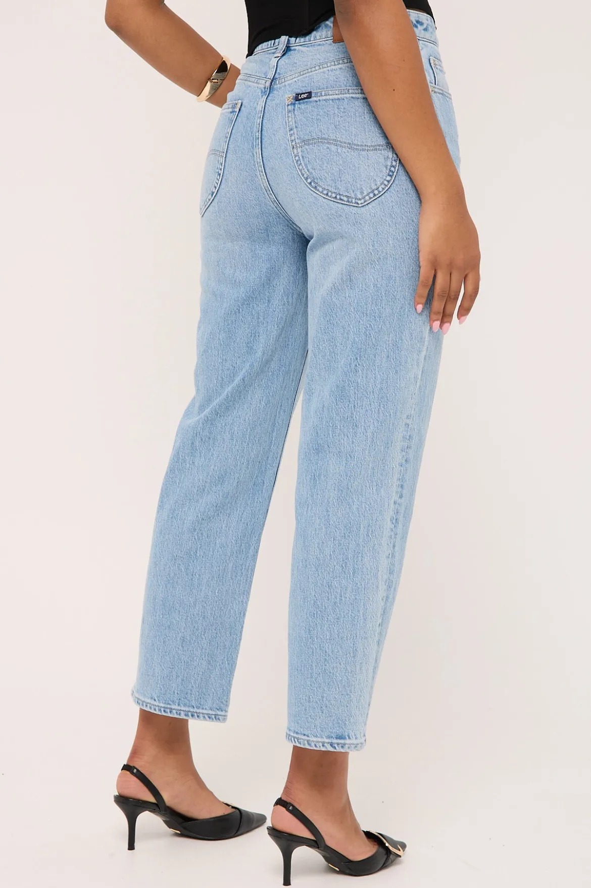 High Straight Crop Jean Skyline Blue