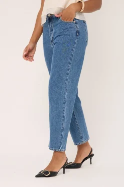 High Venice Straight Jean Eva Organic Blue