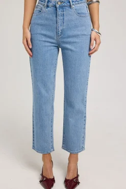 High Venice Straight Jean Elsa Organic Blue