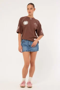 Home Run Honey Oversized Tee Brown