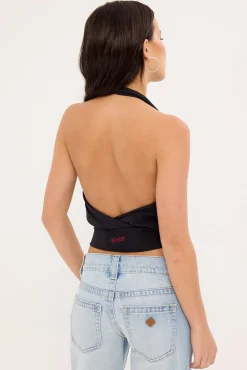 Honey Halter Top Black