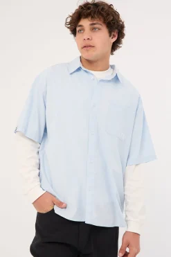 Hoodus Check Shirt Smoke Blue