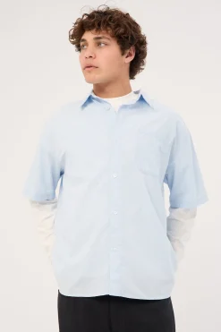 Hoodus Check Shirt Smoke Blue