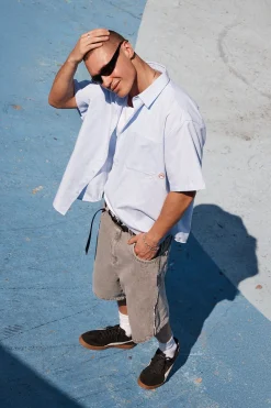 Hoodus Pinstripe Shirt Sky Blue