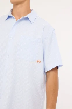 Hoodus Pinstripe Shirt Sky Blue