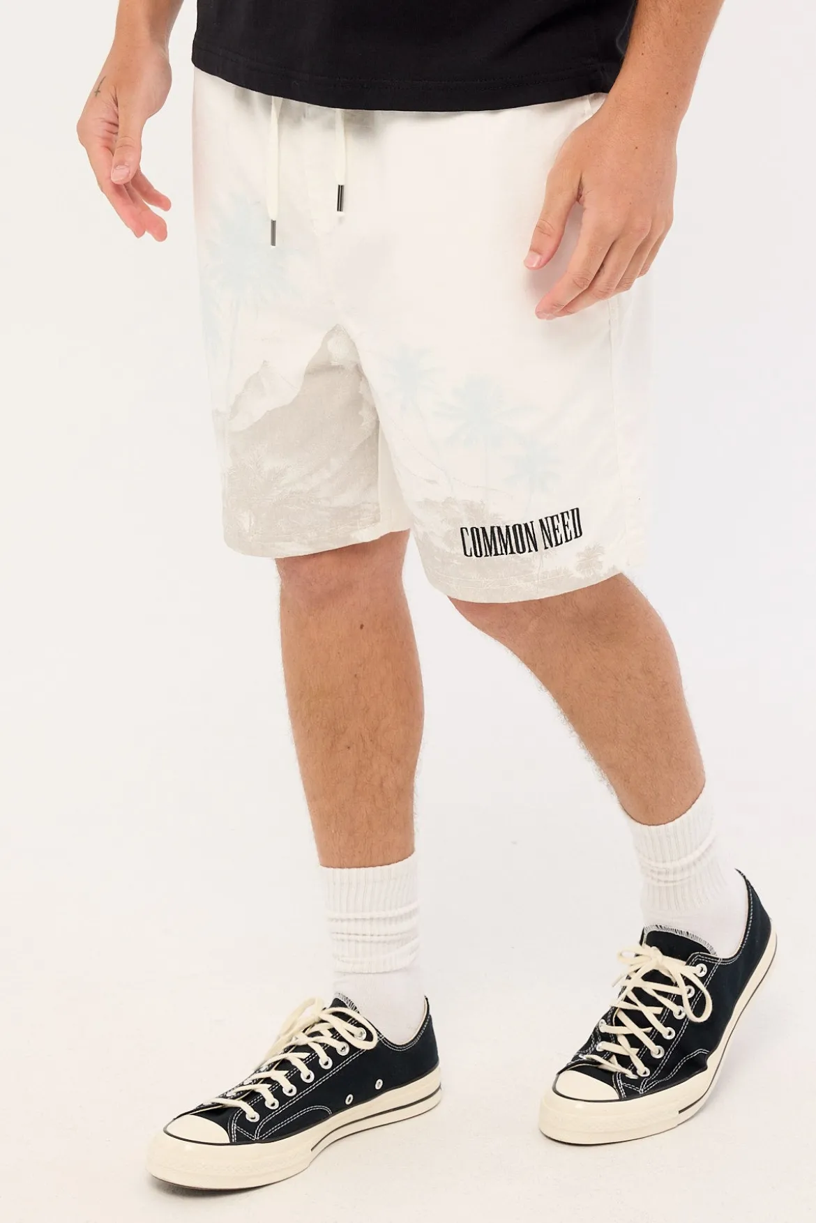 Horizon Elastic Waist Short White