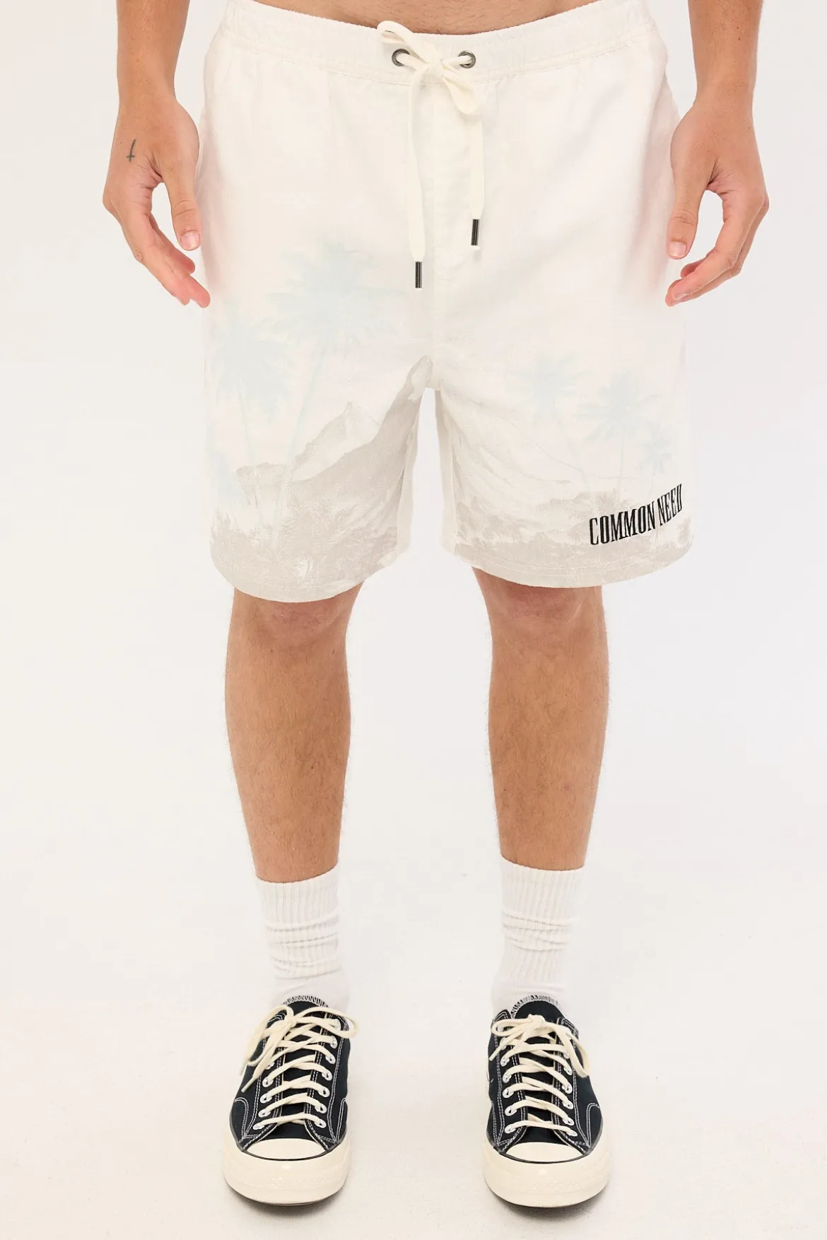 Horizon Elastic Waist Short White