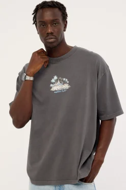 Horizon Heavyweight Easy Tee Washed Black