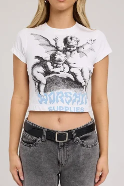 Horns Teeny Tee White