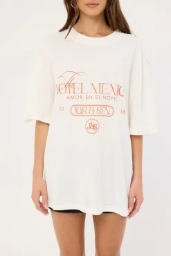 Hotel Mexico Oversized T-Shirt White