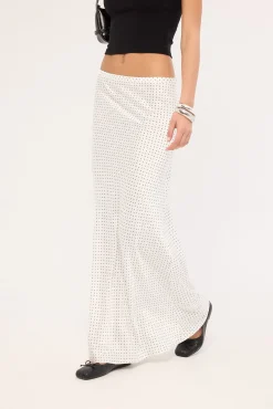 Hudson Satin Maxi Porcelain Polka
