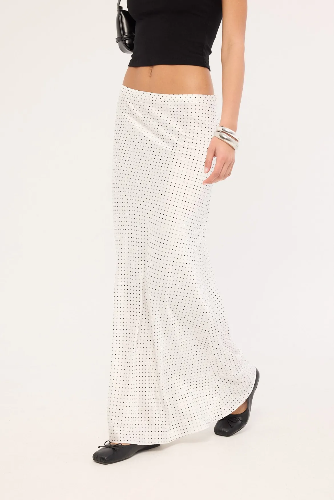 Hudson Satin Maxi Porcelain Polka