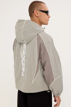 Hunt Panelled Track Jacket Grey