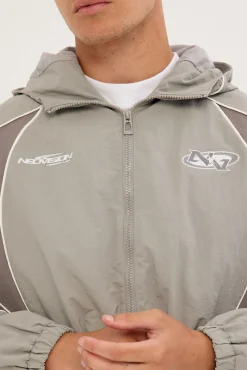 Hunt Panelled Track Jacket Grey