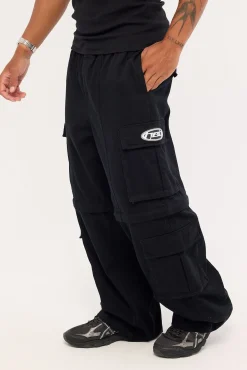 Husk Zip Off Cargo Pant Black