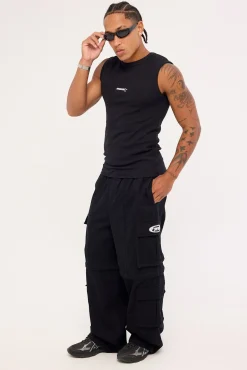 Husk Zip Off Cargo Pant Black