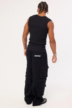 Husk Zip Off Cargo Pant Black