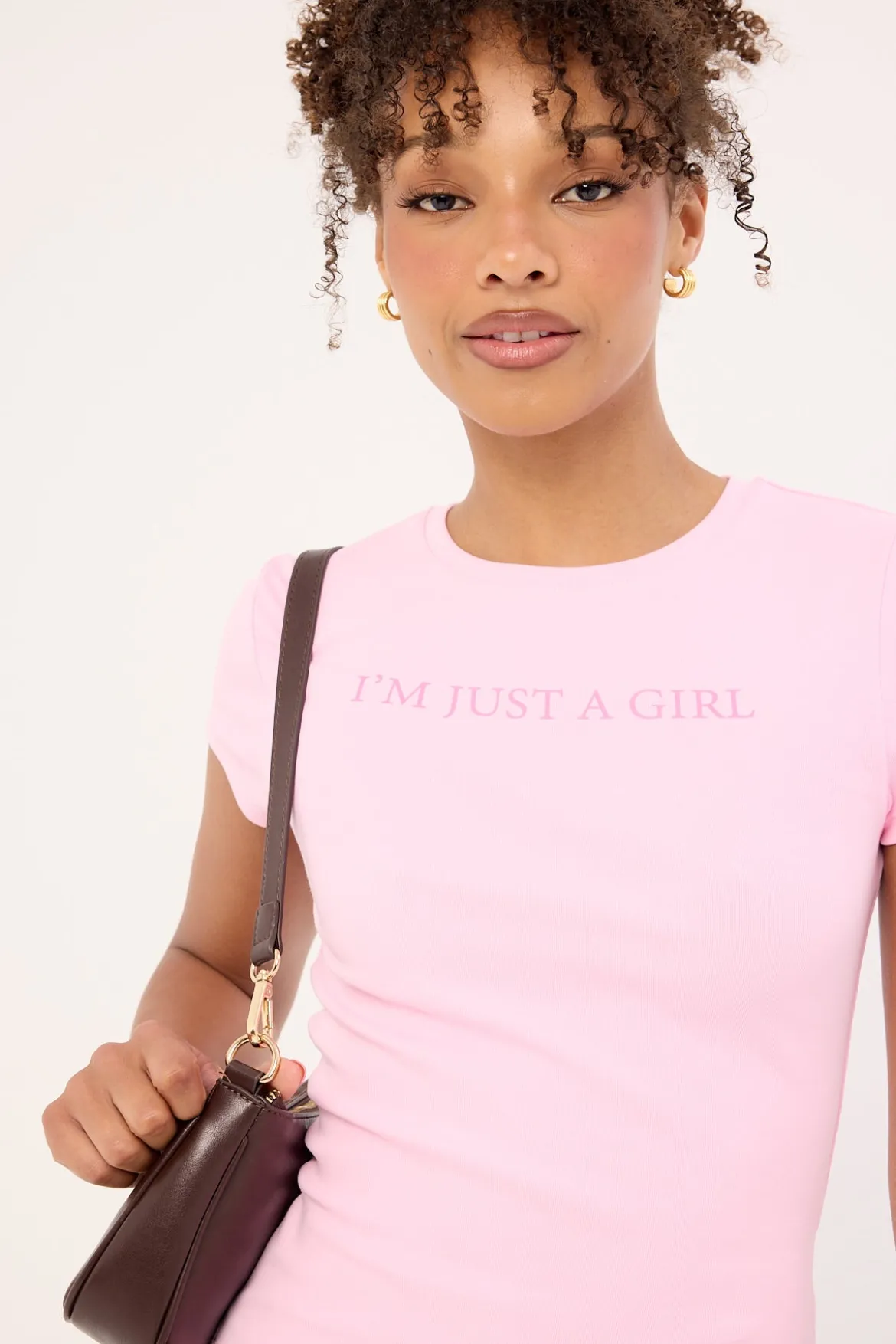 I'm Just A Girl Baby Tee Pink