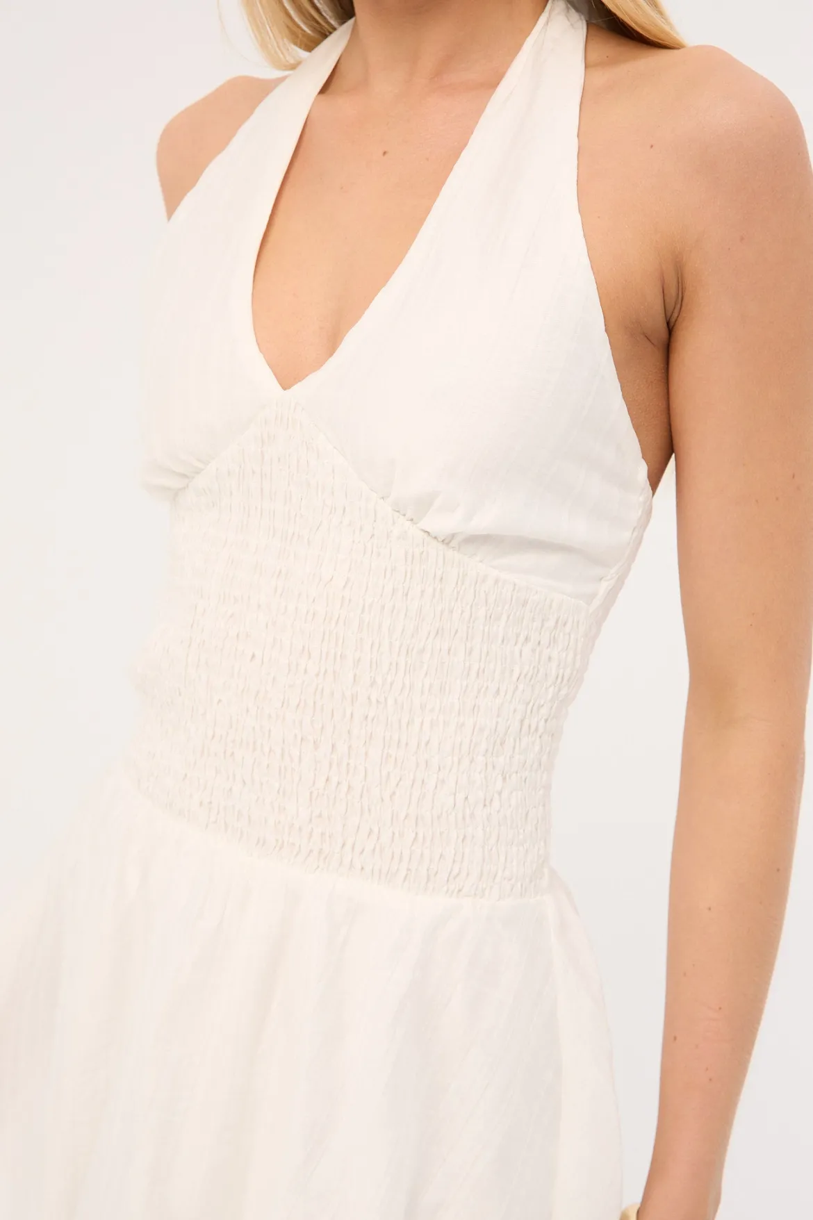 Immy Halter Mini Dress White