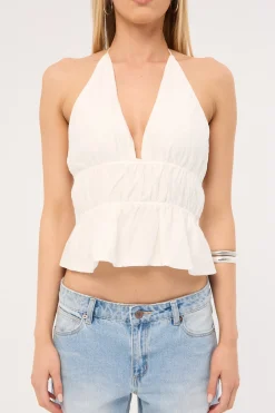 Immy Halter Top White