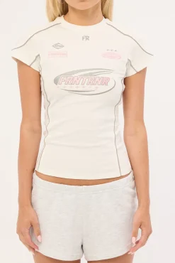 Impact Grid Nano Tee White Pink