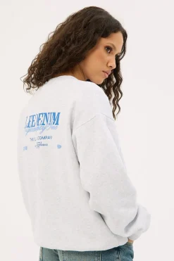 Independent Baggy Sweat White Marle