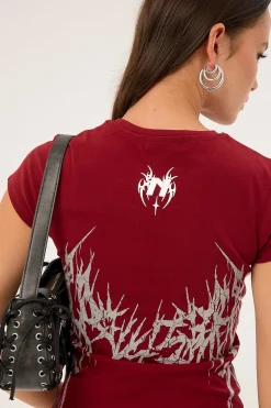 Infernal Baby Tee Burgundy