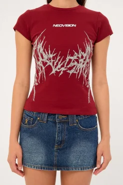 Infernal Baby Tee Burgundy