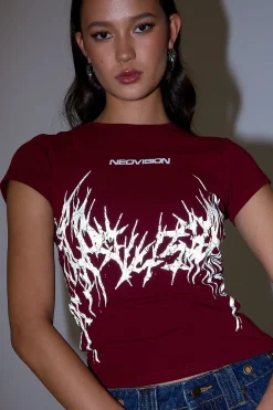 Infernal Baby Tee Burgundy