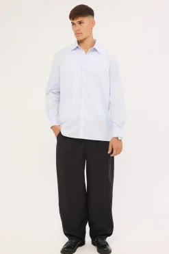 Initial Long Sleeve Shirt Blue Stripe