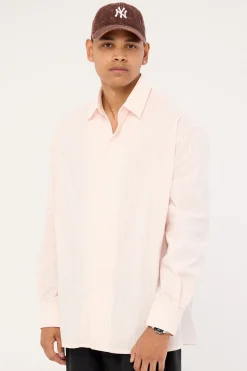 Initial Long Sleeve Shirt Pink Stripe